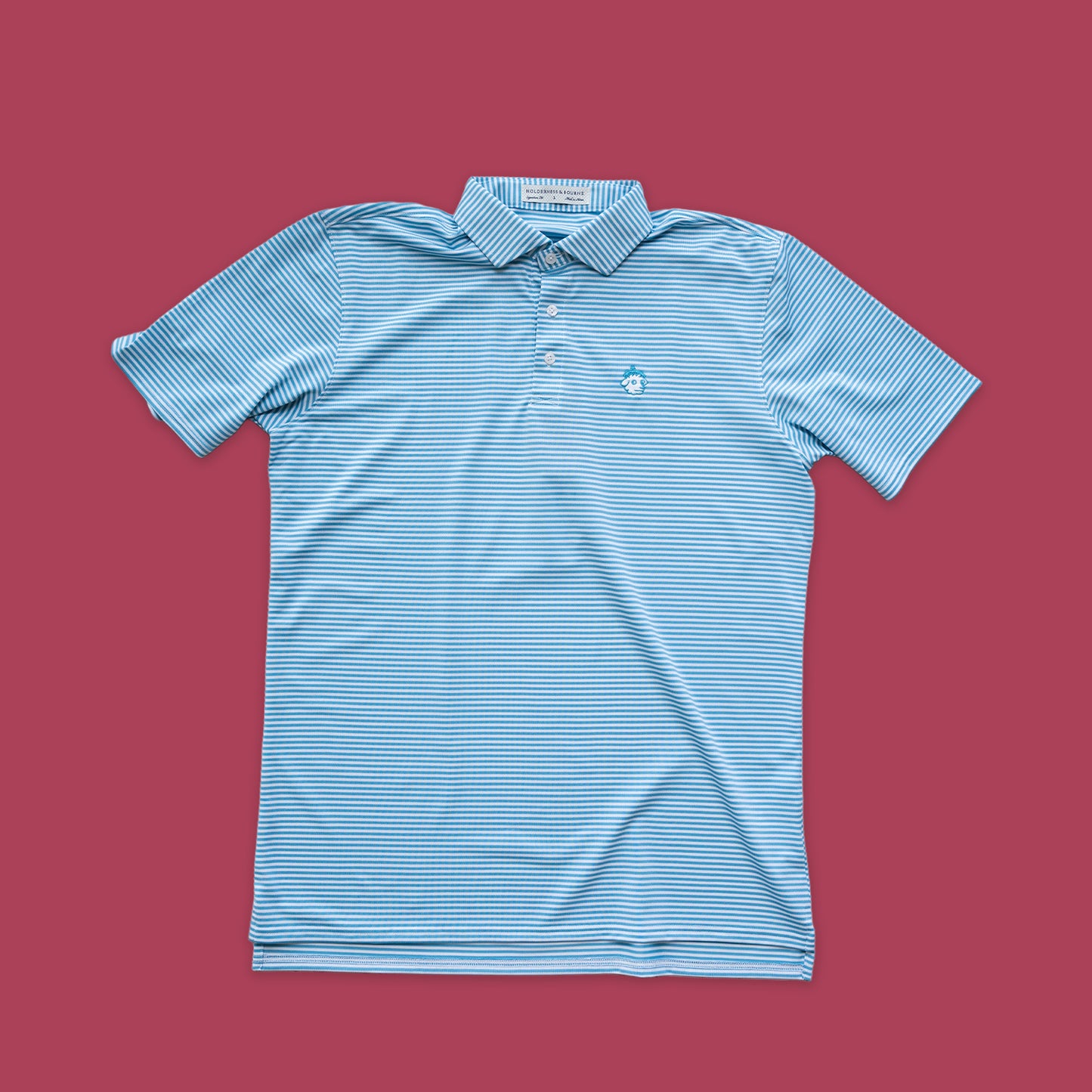 H&B Maxwell Polo -- Harbor and White