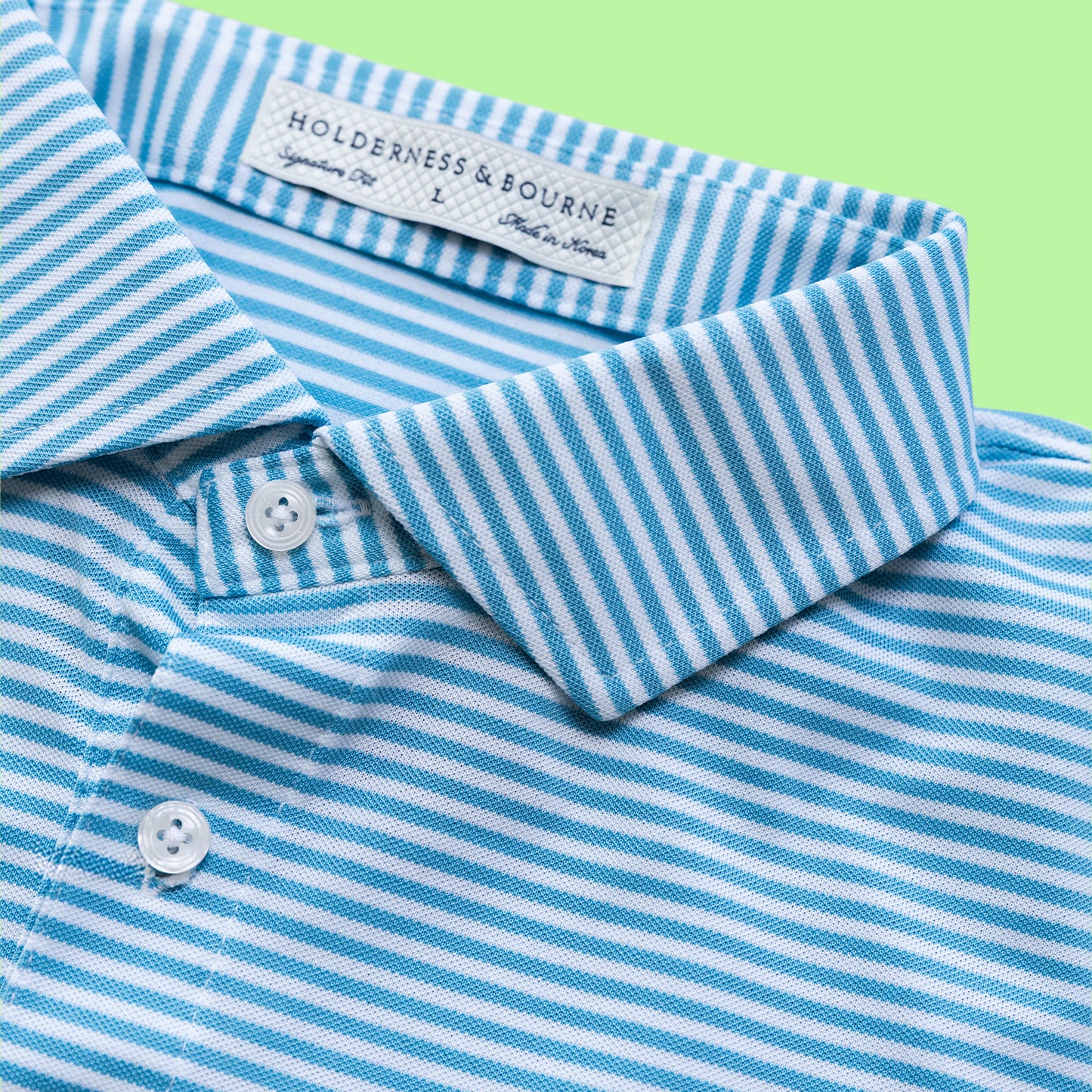H&B Maxwell Polo -- Harbor and White