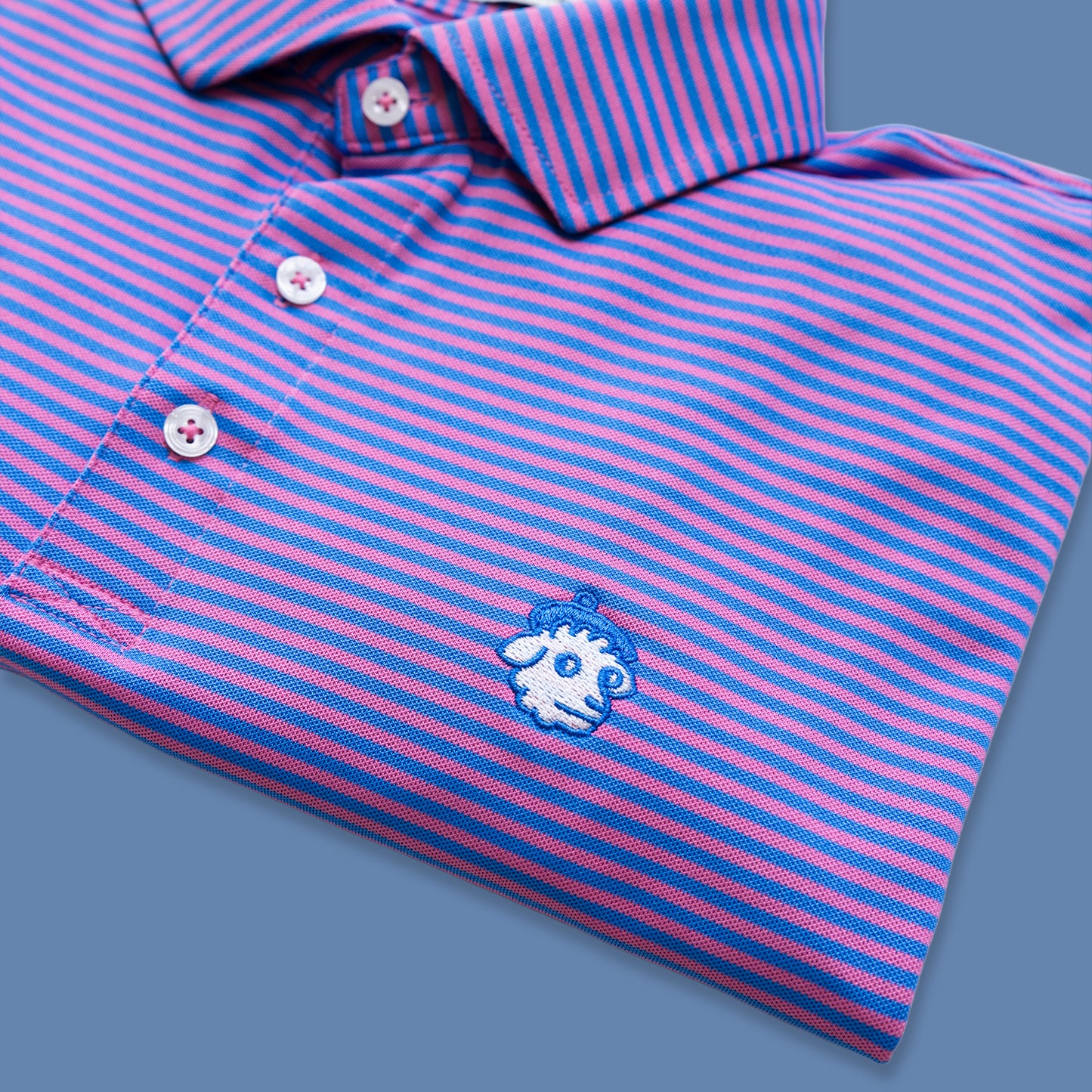 H&B Maxwell Polo -- Horizon Blue and Belmont