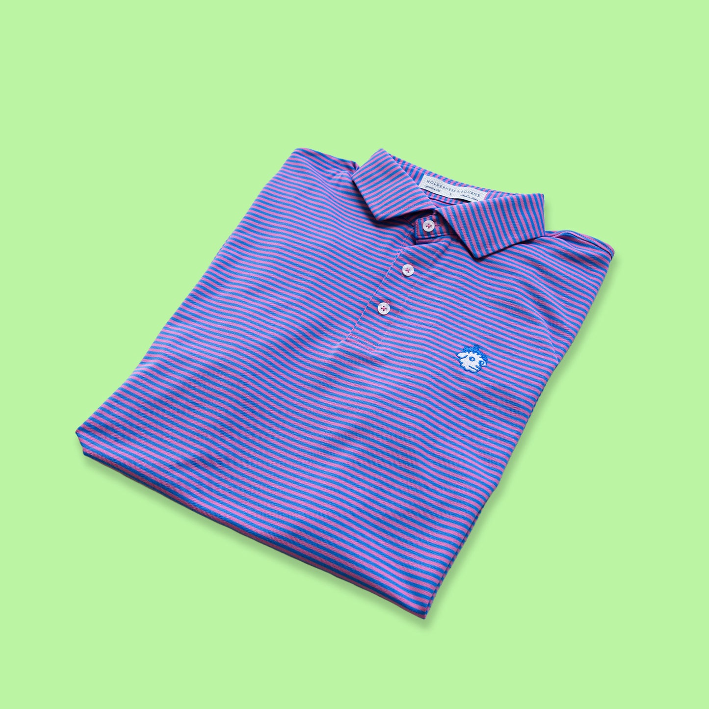 H&B Maxwell Polo -- Horizon Blue and Belmont