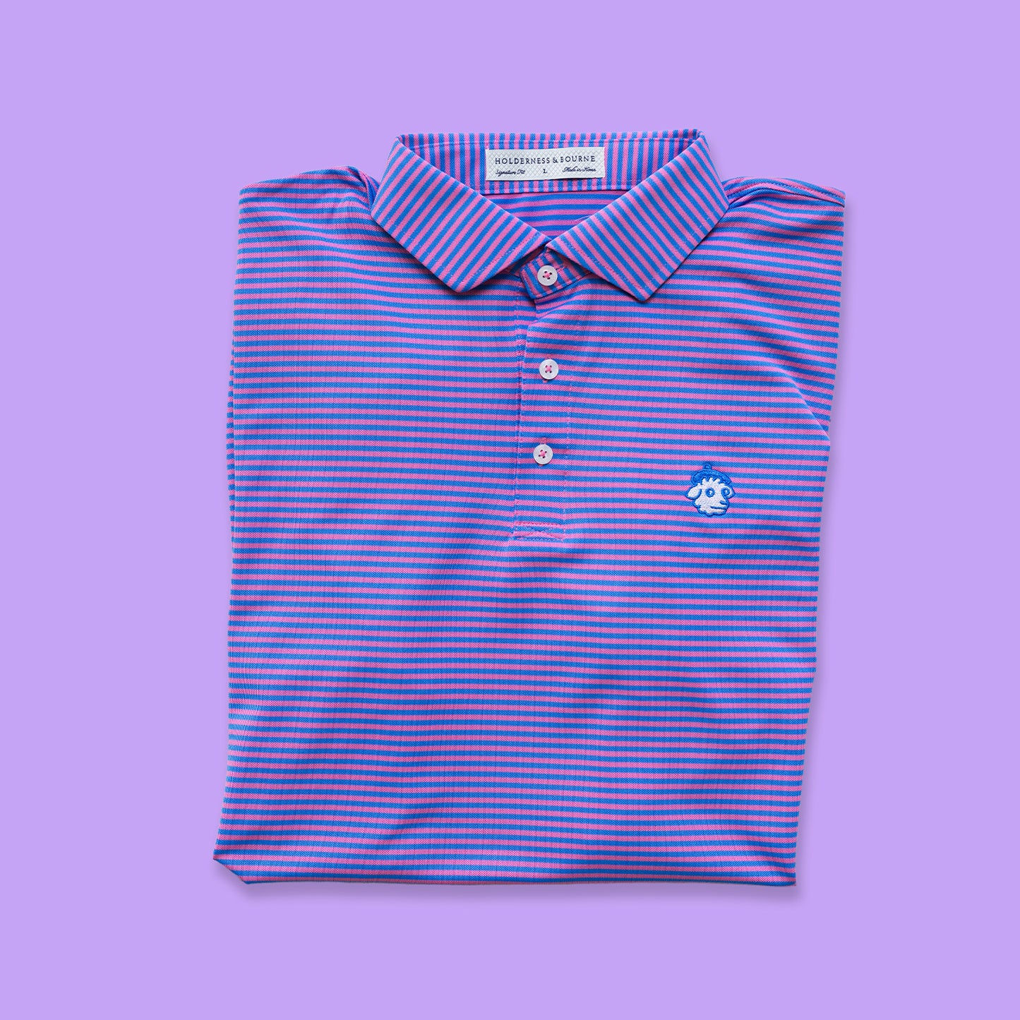 H&B Maxwell Polo -- Horizon Blue and Belmont