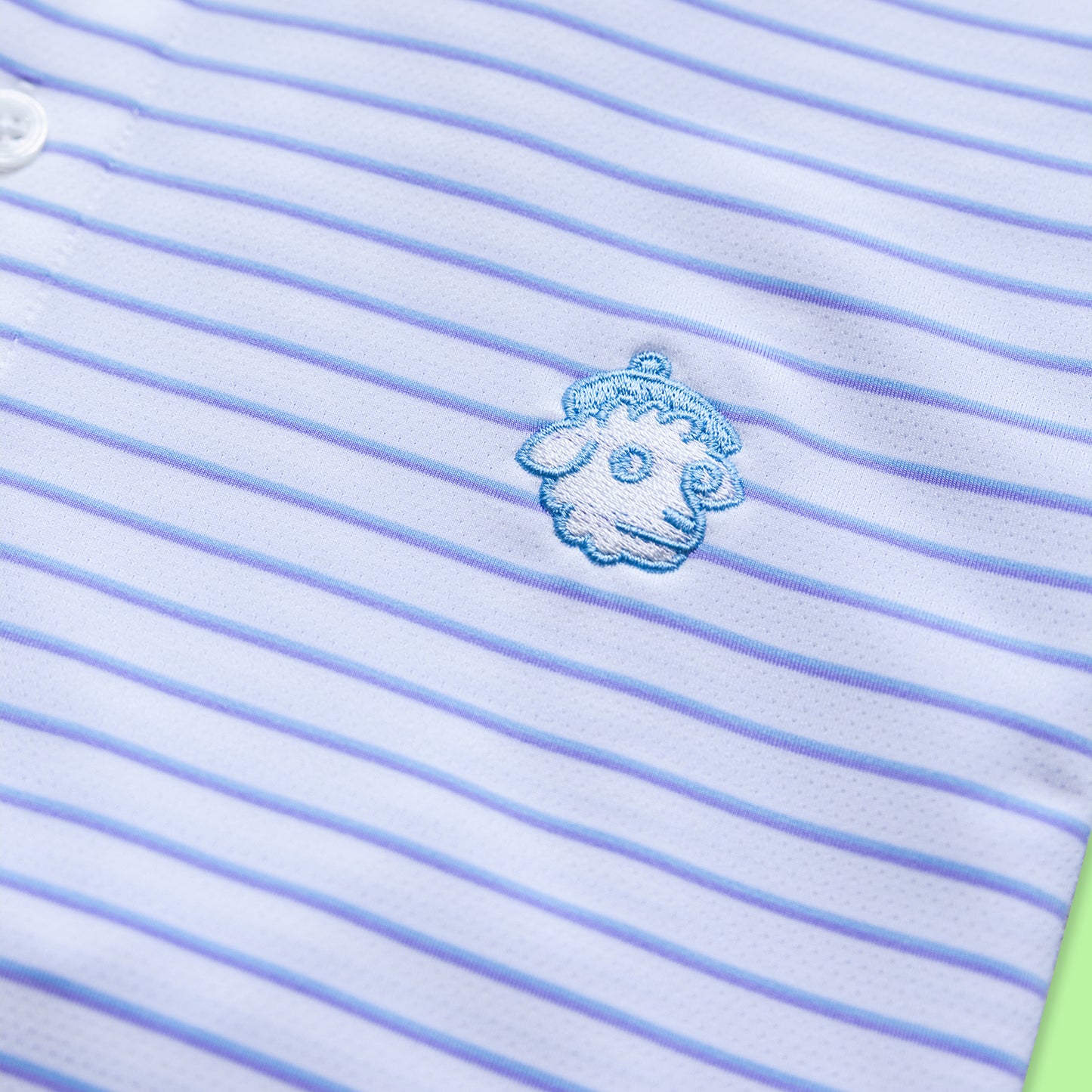 H&B Springer Polo -- White/Vista Blue/Tudor
